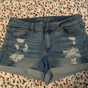 Denim Midi shorts